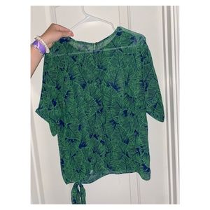 green floral pants store shirt